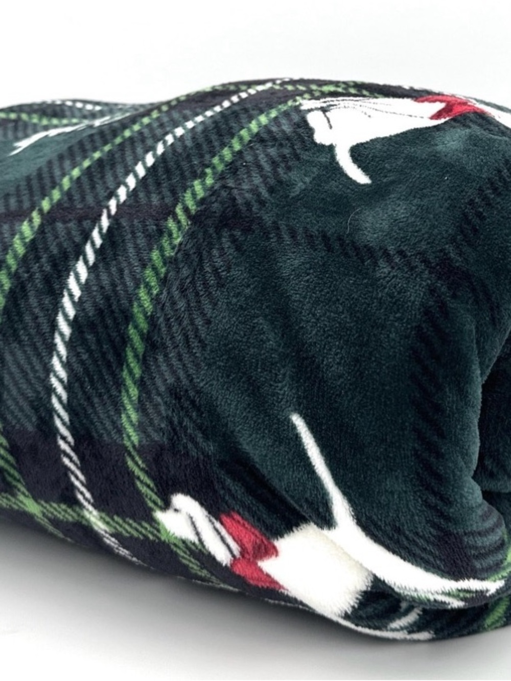 Victoria’s Secret Holiday Throw Blanket - Deep Green Plaid